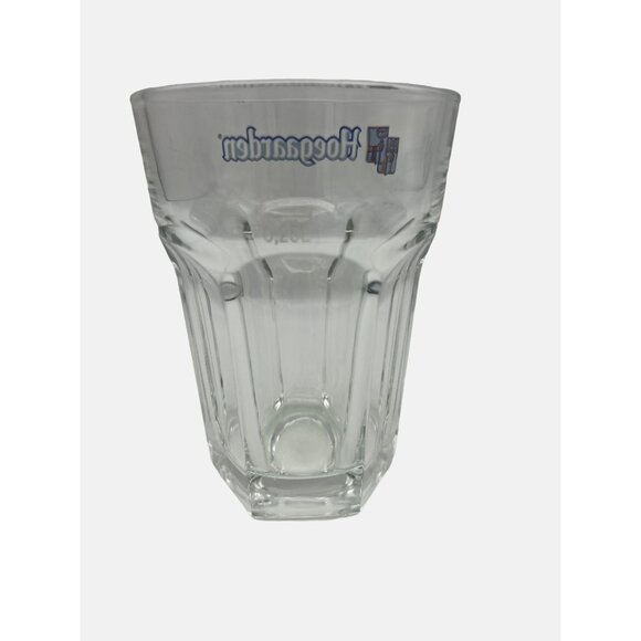 Hoegaarden 0.25L Beer Glass Clear Hexagonal Design Belgium Brewery 5" Pint - Picture 2 of 6